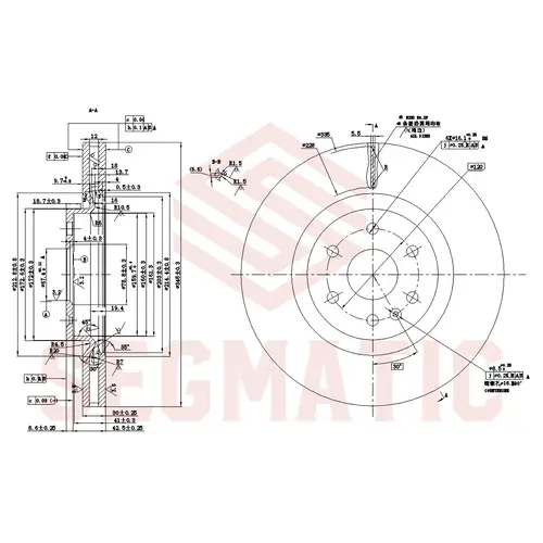 Тормозной диск SEGMATIC SBD30093491