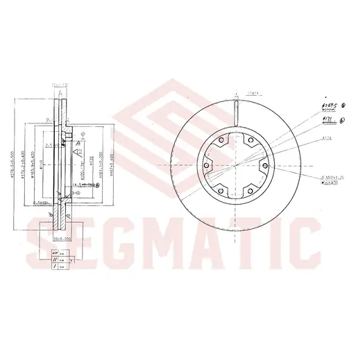 Тормозной диск SEGMATIC SBD30093483