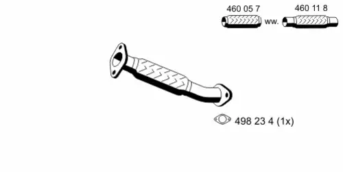 Гофра глушителя ERNST 341516 L= d=
