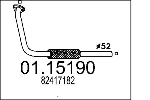 Гофра глушителя MTS 01.15190 L= d=