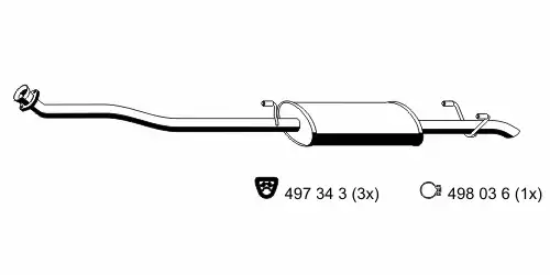 глушитель передняя часть MB 390040 ERNST