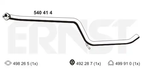 глушитель задняя часть Opel 54041 ERNST