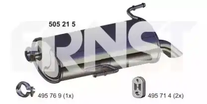 глушитель задняя часть Peug 505215 ERNST