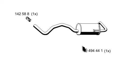 глушитель задняя часть Ren 530125 ERNST