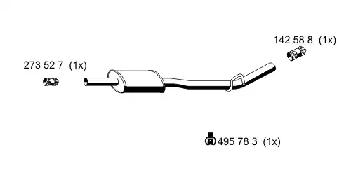 глушитель средняя часть Ren 522045 ERNST