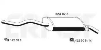 глушитель задняя часть Ren 523028 ERNST