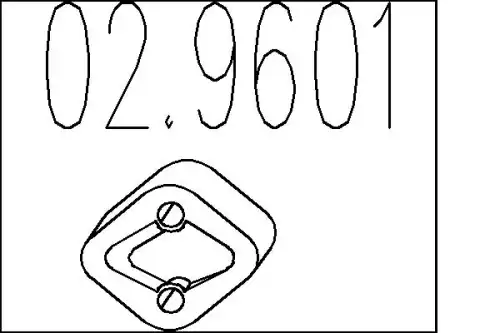 крепление глушителя Mini 02.9601 MTS