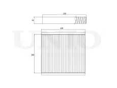Салонный фильтр UNIO FLT-40158