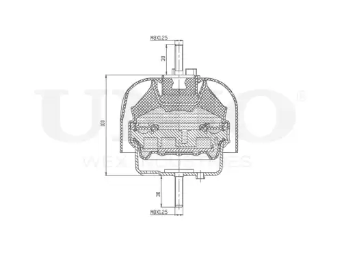 Подушка крепления двигателя UNIO RMP-15007