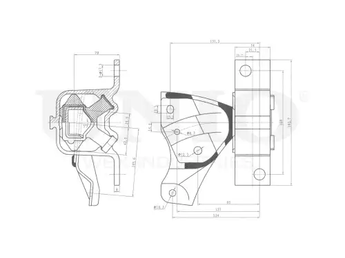 Подушка крепления двигателя UNIO RMP-15044