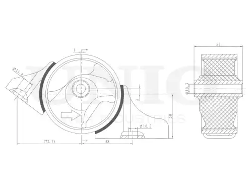 Подушка крепления двигателя UNIO RMP-15049
