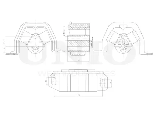 Подушка крепления двигателя UNIO RMP-15052