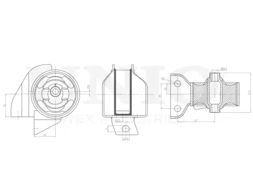 Подушка крепления двигателя UNIO RMP-15064