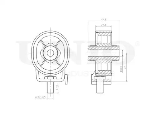 Подушка крепления двигателя UNIO RMP-15067
