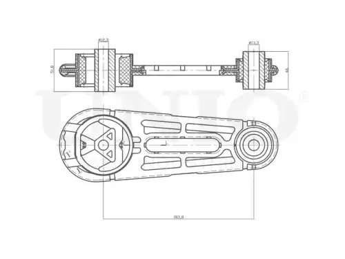 Подушка крепления двигателя UNIO RMP-15087