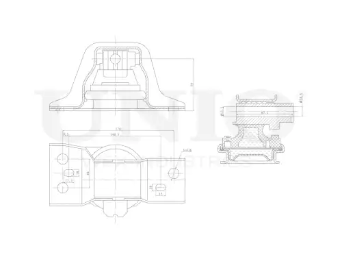 Подушка крепления двигателя UNIO RMP-15088