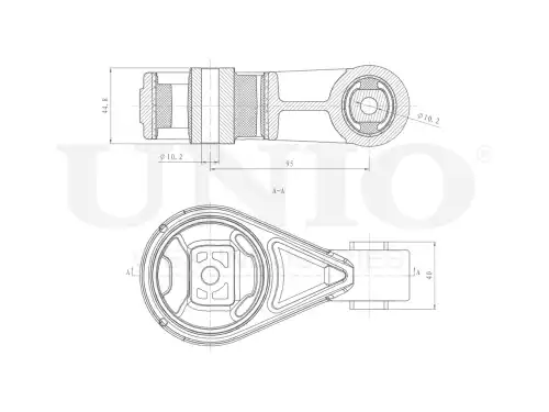 Подушка крепления двигателя UNIO RMP-15101