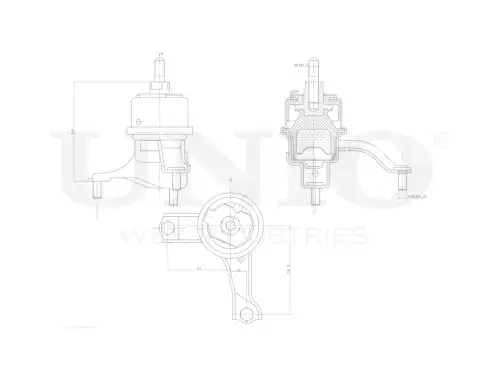 Подушка крепления двигателя UNIO RMP-15108