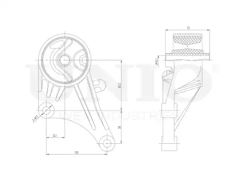 Подушка крепления двигателя UNIO RMP-15131