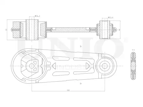 Подушка крепления двигателя UNIO RMP-15142
