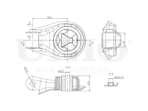 Подушка крепления двигателя UNIO RMP-15146