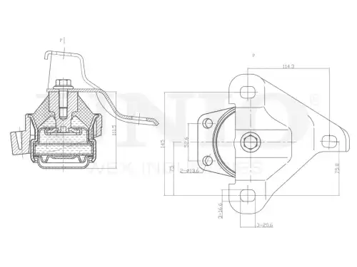 Подушка крепления двигателя UNIO RMP-15154