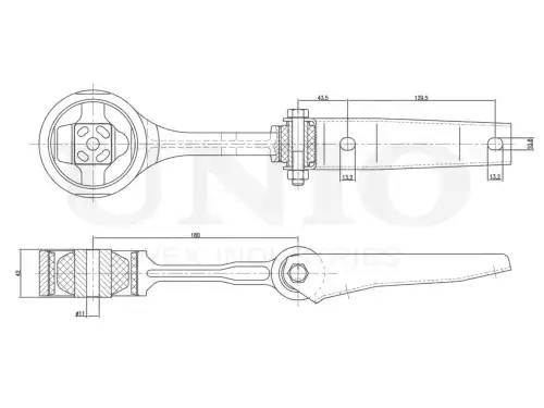 Подушка крепления двигателя UNIO RMP-15155