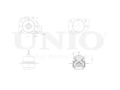Подушка крепления двигателя UNIO RMP-15157