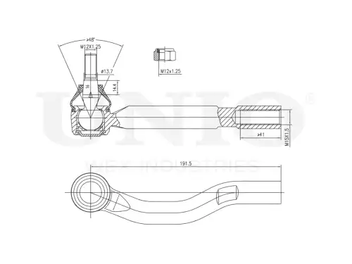 Рулевой наконечник UNIO SSP-10004