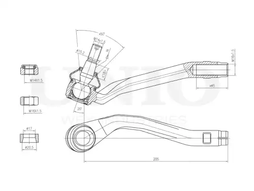 Рулевой наконечник UNIO SSP-10075