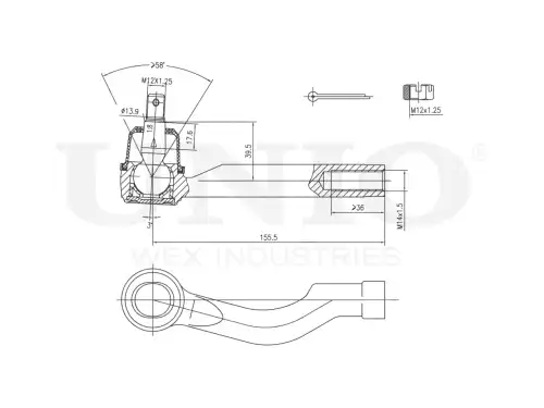 Рулевой наконечник UNIO SSP-10101