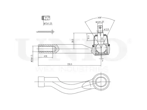Рулевой наконечник UNIO SSP-10102