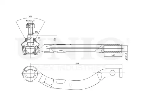 Рулевой наконечник UNIO SSP-10133