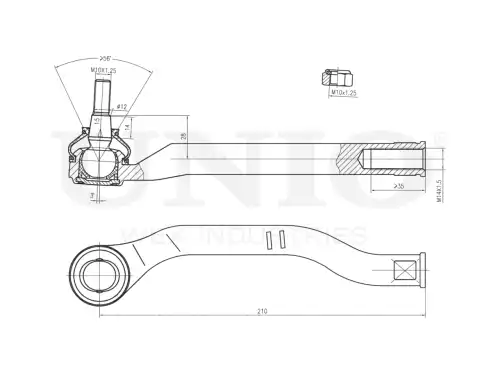 Рулевой наконечник UNIO SSP-10136