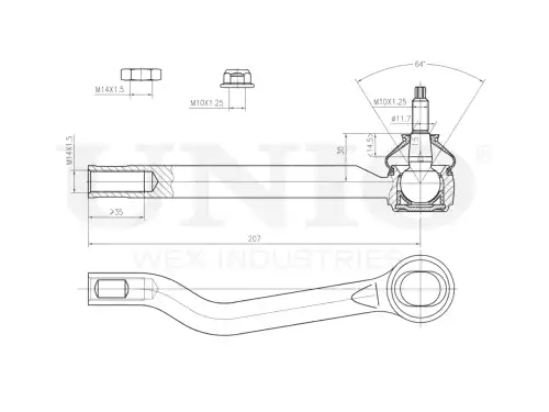 Рулевой наконечник UNIO SSP-10158