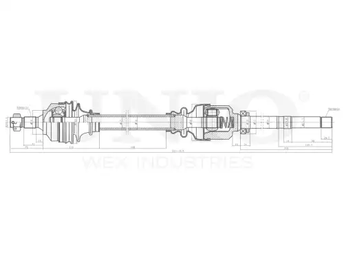 Вал приводной в сборе UNIO CVJ-10036