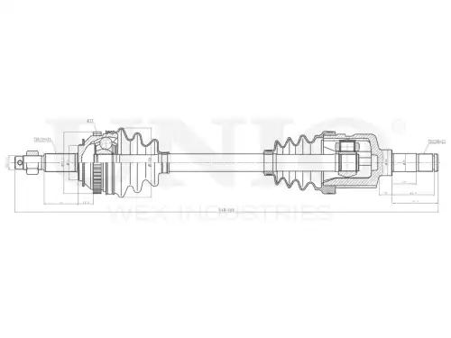 Вал приводной в сборе UNIO CVJ-10099