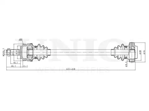 Вал приводной в сборе UNIO CVJ-10100