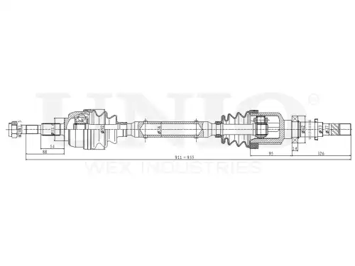 Вал приводной в сборе UNIO CVJ-10106