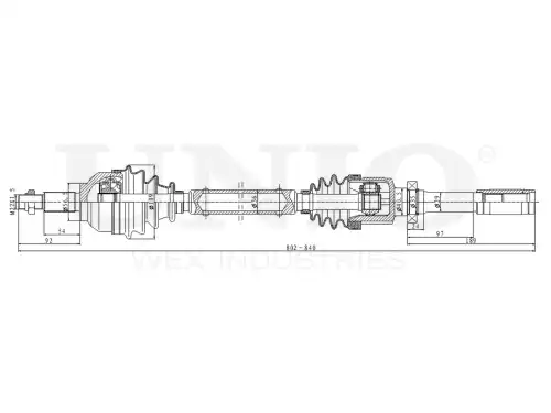 Вал приводной в сборе UNIO CVJ-10109
