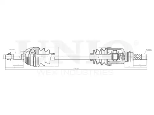 Вал приводной в сборе UNIO CVJ-10119