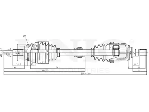 Вал приводной в сборе UNIO CVJ-10121