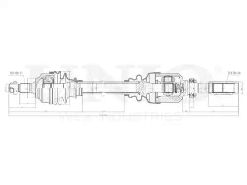 Вал приводной в сборе UNIO CVJ-10129