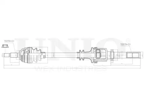 Вал приводной в сборе UNIO CVJ-10131