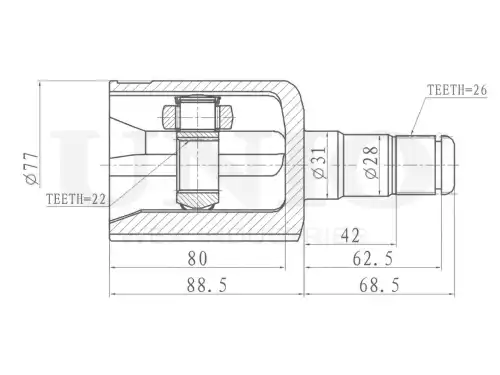 ШРУС внутренний CVJ-30001 UNIO