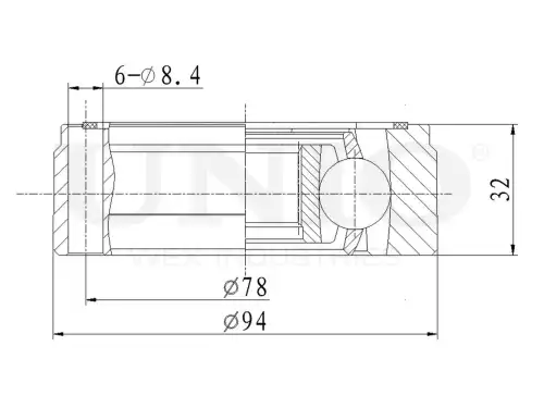 ШРУС внутренний CVJ-30005 UNIO