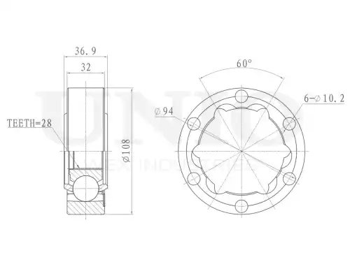 ШРУС внутренний CVJ-30009 UNIO