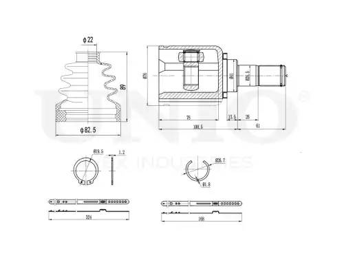 ШРУС внутренний CVJ-30012 UNIO