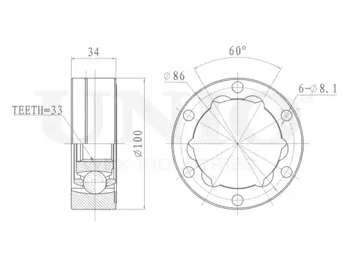 ШРУС внутренний CVJ-30019 UNIO