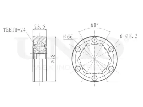 ШРУС внутренний CVJ-30023 UNIO